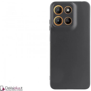 Silikoninis ploniausias dėklas - su kameros apsauga - juodas (Motorola Moto G15 Power/G15/G17 Power/G17)